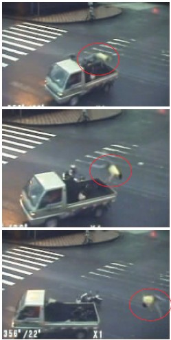 “体操哥”空中完美翻腾躲避车祸 现场惊爆照片公布
